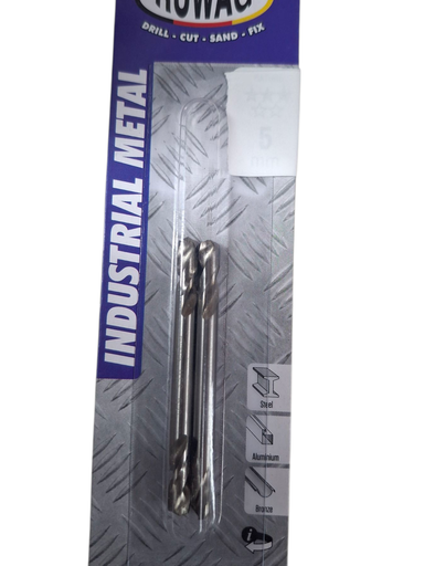 5mm Industrial Metal Double Ended Drill Bit 2/card